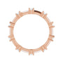 Sapphire Row Natural Diamond Knife-Edge Eternity Band - 14K Rose Gold, 6 (view 2)