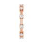 Sapphire Row Natural Diamond Knife-Edge Eternity Band - 14K Rose Gold, 7 (view 3)