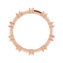 Sapphire Row Natural Diamond Knife-Edge Eternity Band - 14K Rose Gold, 8 (view 2)