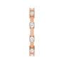Sapphire Row Natural Diamond Knife-Edge Eternity Band - 14K Rose Gold, 8 (view 3)