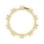 Sapphire Row Natural Diamond Knife-Edge Eternity Band - 14K Yellow Gold, 4.5 (view 2)