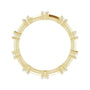 Sapphire Row Natural Diamond Knife-Edge Eternity Band - 14K Yellow Gold, 6.5 (view 2)