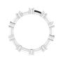 Sapphire Row Natural Diamond Knife-Edge Eternity Band - 14K White Gold, 5.5 (view 2)