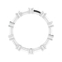 Sapphire Row Natural Diamond Knife-Edge Eternity Band - 14K White Gold, 6.5 (view 2)