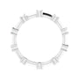 Sapphire Row Natural Diamond Knife-Edge Eternity Band - 14K White Gold, 7.5 (view 2)