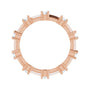 Sapphire Row Natural Diamond Knife-Edge Eternity Band - 14K Rose Gold, 4.5 (view 2)