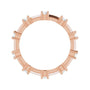 Sapphire Row Natural Diamond Knife-Edge Eternity Band - 14K Rose Gold, 5.5 (view 2)