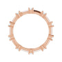 Sapphire Row Natural Diamond Knife-Edge Eternity Band - 14K Rose Gold, 6.5 (view 2)