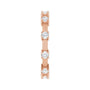 Sapphire Row Natural Diamond Knife-Edge Eternity Band - 14K Rose Gold, 6.5 (view 3)