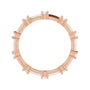 Sapphire Row Natural Diamond Knife-Edge Eternity Band - 14K Rose Gold, 7.5 (view 2)