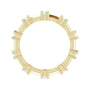Sapphire Row Natural Diamond Knife-Edge Eternity Band - 14K Yellow Gold, 4 (view 2)