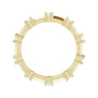 Sapphire Row Natural Diamond Knife-Edge Eternity Band - 14K Yellow Gold, 5 (view 2)