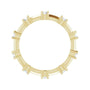Sapphire Row Natural Diamond Knife-Edge Eternity Band - 14K Yellow Gold, 6 (view 2)