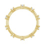 Sapphire Row Natural Diamond Knife-Edge Eternity Band - 14K Yellow Gold, 7 (view 2)