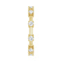 Sapphire Row Natural Diamond Knife-Edge Eternity Band - 14K Yellow Gold, 7 (view 3)
