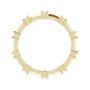 Sapphire Row Natural Diamond Knife-Edge Eternity Band - 14K Yellow Gold, 8 (view 2)