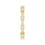 Sapphire Row Natural Diamond Knife-Edge Eternity Band - 14K Yellow Gold, 8 (view 3)