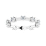 Sapphire Row Natural Diamond Knife-Edge Eternity Band - Platinum, 5 (view 3)