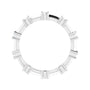 Sapphire Row Natural Diamond Knife-Edge Eternity Band - Platinum, 6 (view 2)