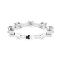 Sapphire Row Natural Diamond Knife-Edge Eternity Band - Platinum, 6 (view 3)