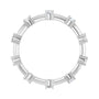 Sapphire Row Natural Diamond Knife-Edge Eternity Band - Platinum, 7 (view 2)