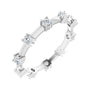 Sapphire Row Natural Diamond Knife-Edge Eternity Band - Platinum, 8