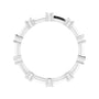Sapphire Row Natural Diamond Knife-Edge Eternity Band - Platinum, 8 (view 2)