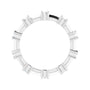 Sapphire Row Natural Diamond Knife-Edge Eternity Band - Platinum, 4.5 (view 2)