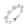 Sapphire Row Natural Diamond Knife-Edge Eternity Band - Platinum, 5.5