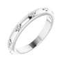 Sapphire Row Natural Diamond Celestial Eternity Band - 14K White Gold, 1.5 mm, 4.5