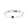 Sapphire Row Natural Diamond Celestial Eternity Band - 14K White Gold, 1.5 mm, 6.5 (view 3)