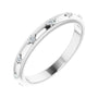 Sapphire Row Natural Diamond Celestial Eternity Band - 14K White Gold, 1.5 mm, 7.5