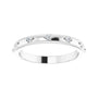 Sapphire Row Natural Diamond Celestial Eternity Band - 14K White Gold, 1.5 mm, 7.5 (view 3)