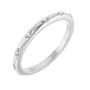 Sapphire Row Natural Diamond Celestial Eternity Band - 14K White Gold, 1.1 mm, 8