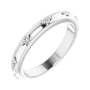 Sapphire Row Natural Diamond Celestial Eternity Band - 14K White Gold, 1.5 mm, 4