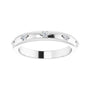 Sapphire Row Natural Diamond Celestial Eternity Band - 14K White Gold, 1.5 mm, 4 (view 3)