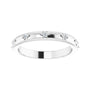 Sapphire Row Natural Diamond Celestial Eternity Band - 14K White Gold, 1.5 mm, 5 (view 3)