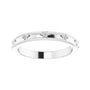 Sapphire Row Natural Diamond Celestial Eternity Band - 14K White Gold, 1.5 mm, 6 (view 3)