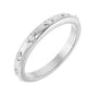 Sapphire Row Natural Diamond Celestial Eternity Band - 14K White Gold, 1.5 mm, 7