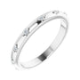 Sapphire Row Natural Diamond Celestial Eternity Band - 14K White Gold, 1.5 mm, 8