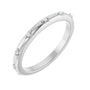 Sapphire Row Natural Diamond Celestial Eternity Band - Platinum, 1.1 mm, 6