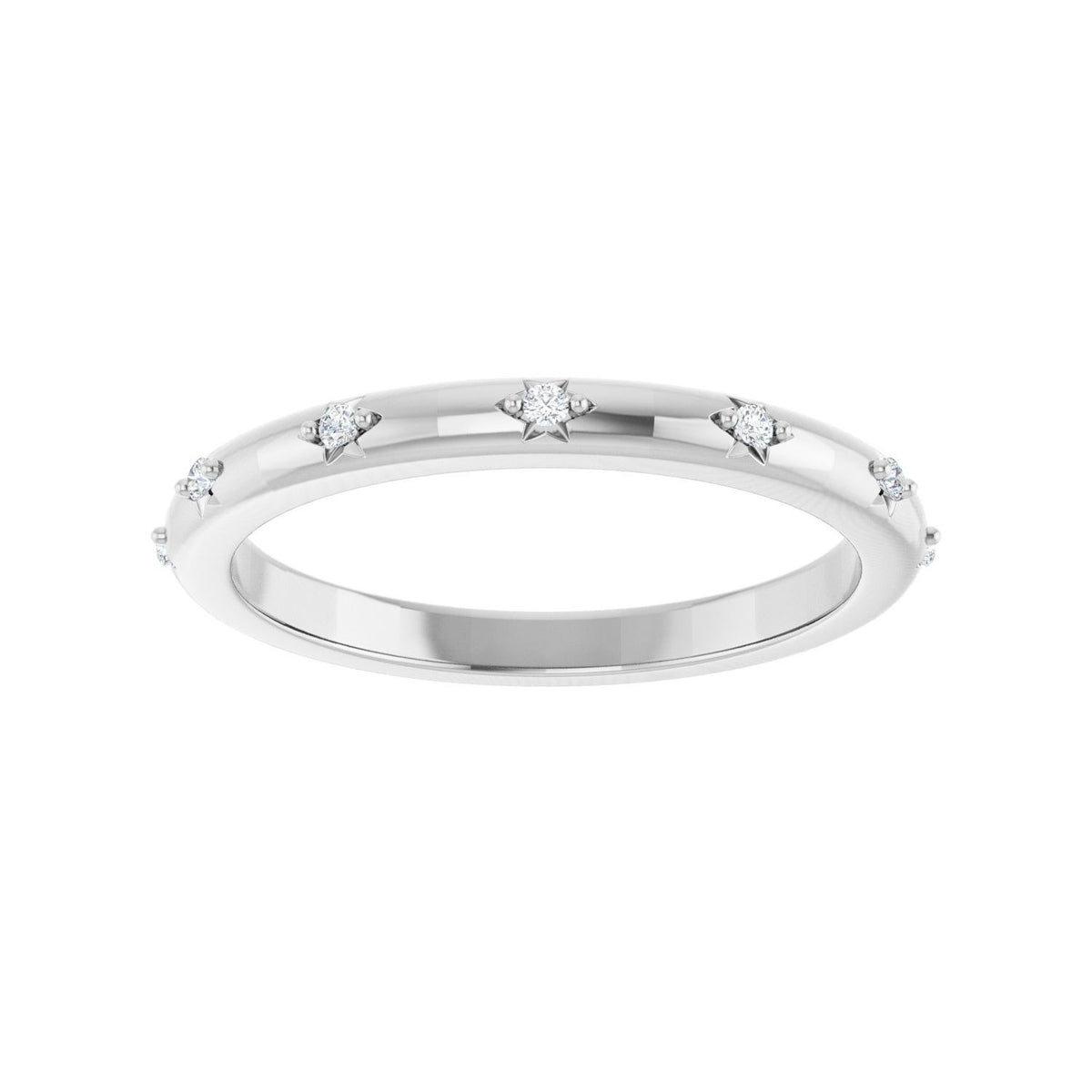 Sapphire Row Natural Diamond Celestial Eternity Band - Platinum, 1.1 mm, 6 (view 3)