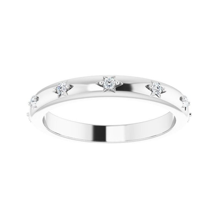 Sapphire Row Natural Diamond Celestial Eternity Band - Platinum, 1.5 mm, 6 (view 3)