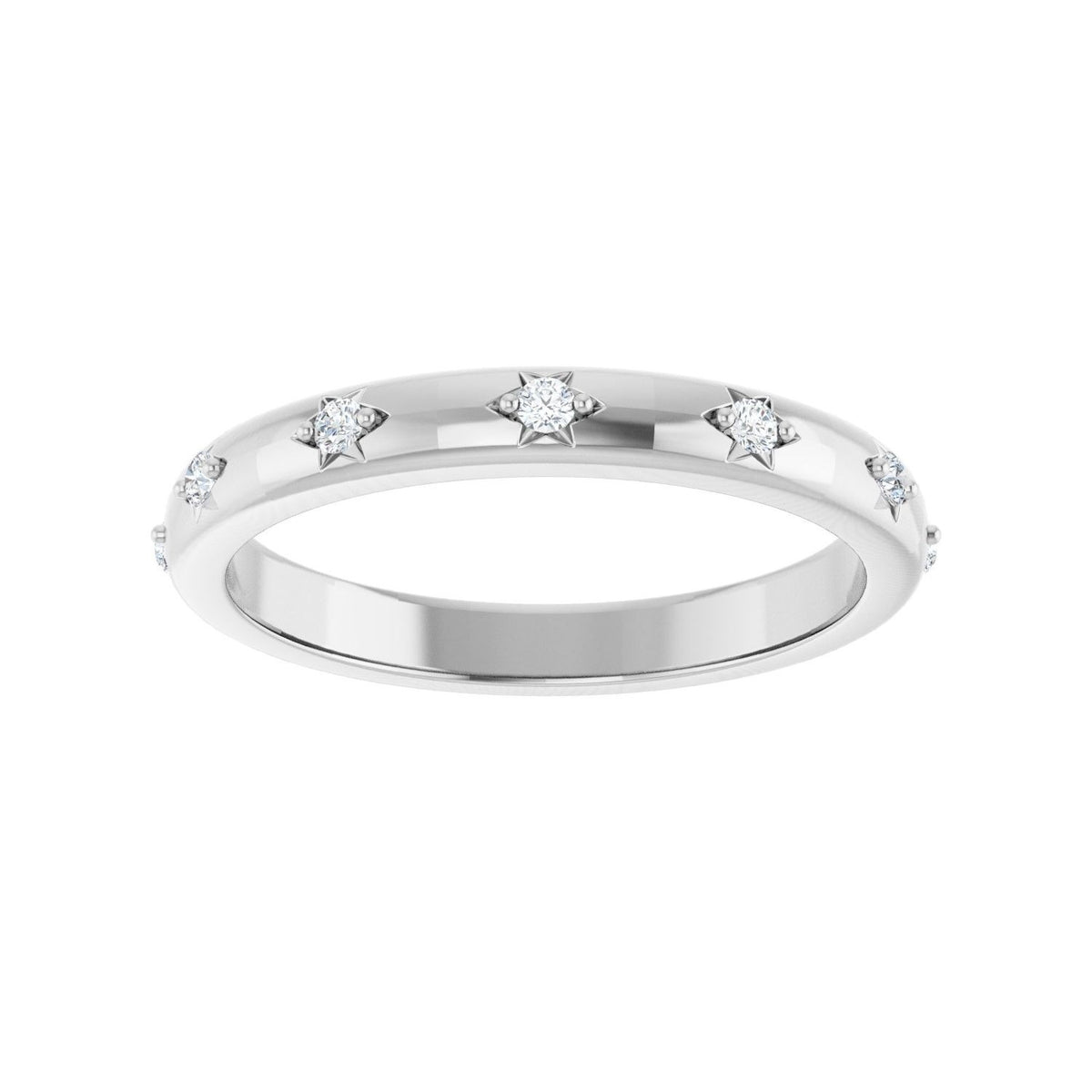Sapphire Row Natural Diamond Celestial Eternity Band - Platinum, 1.5 mm, 7 (view 3)