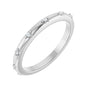 Sapphire Row Natural Diamond Celestial Eternity Band - Platinum, 1.1 mm, 5.5