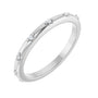 Sapphire Row Natural Diamond Celestial Eternity Band - Platinum, 1.1 mm, 6.5