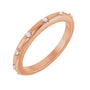Sapphire Row Natural Diamond Celestial Eternity Band - 14K Rose Gold, 1.1 mm, 4