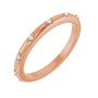 Sapphire Row Natural Diamond Celestial Eternity Band - 14K Rose Gold, 1.1 mm, 6