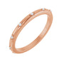 Sapphire Row Natural Diamond Celestial Eternity Band - 14K Rose Gold, 1.1 mm, 8