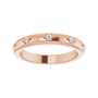 Sapphire Row Natural Diamond Celestial Eternity Band - 14K Rose Gold, 1.5 mm, 4 (view 3)